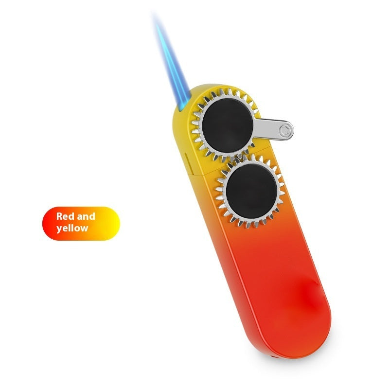 Creative Gear Rocker Arm Lighter Rotating Gear Windproof
