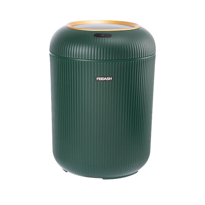 Smart Inductive Ashbin Light Luxury Round High Leg Kitchen Bathroom Living Room Bedroom Automatic Flip Large Toilet Pail