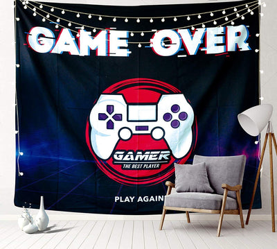 Men's Gaming Tapestry Cool Neon Gaming Wall Hanging